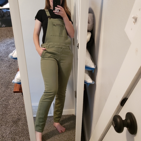 forever 21 green overalls